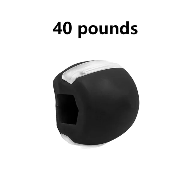 Food-grade Silica Gel Jaw Exercise Line Ball Muscle Trainin Fitness Ball Neck Face Toning  Jaw Muscle Training Face lift black