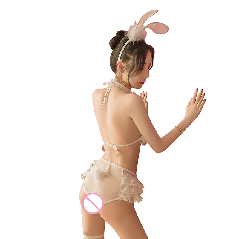 Японский милый кролик девушка сексуальное соблазнительное нижнее белье боди для косплея ролевые эротический костюм белье костюмы кролика Вечерние