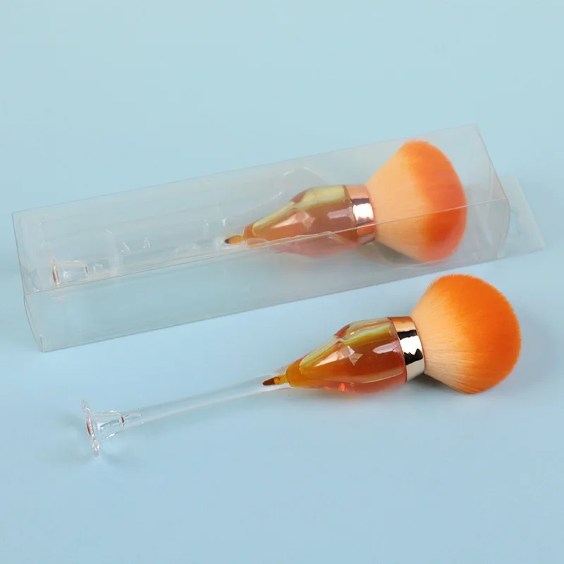 Luxury Wine Glass Make up Brush Soft Nail Art Cleaning Dust Brush Manicure Tool Cosmetic Blush Powder Facial Brush 3