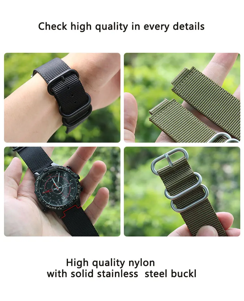 Necked нейлоновый ремешок мужские подходят для timex часы tide T2N721T2N720 739 TW2T6300 16 мм ремешок для часов