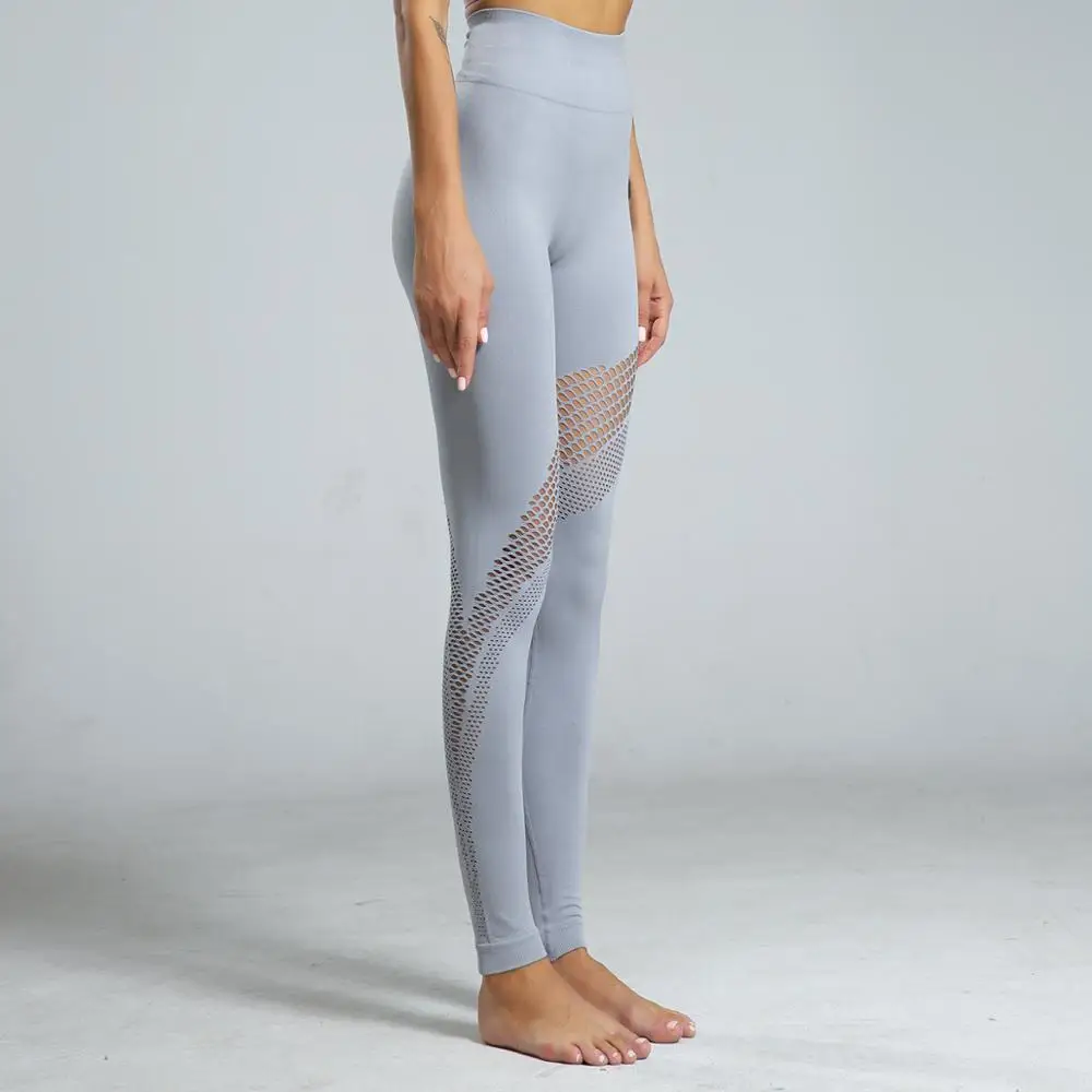 Для женщин брюки для йоги с сеткой спортивные спортивная одежда для бега тянущиеся легинсы для фитнеса и спортзала бесшовный корсет, спортивные штаны, спортивные брюки