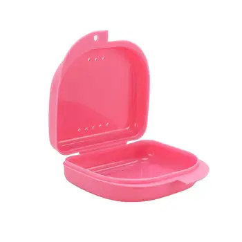 

Denture Storage Boxes Retainer Case With Vent Holes And Hinged Lid Snaps Mouth Guard Case Orthodontic Retainer Box Container