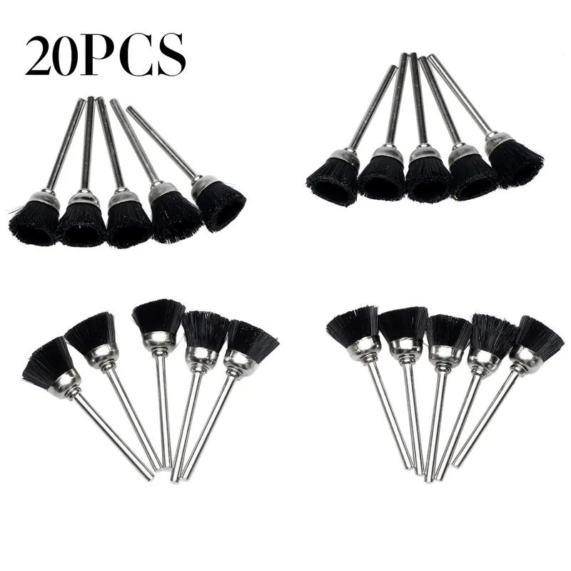 20Pcs Abrasive Wheel Nylon Cup Brush Polishing Buffing Wheels for