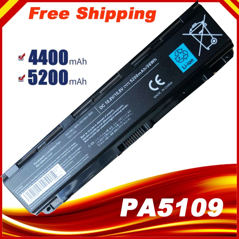 Новый 6 ячеек ноутбук Батарея PA5108U-1BRS PA5109U-1BRS PA5110U-1BRS для Toshiba C40 C45 C50 спутниковый C55