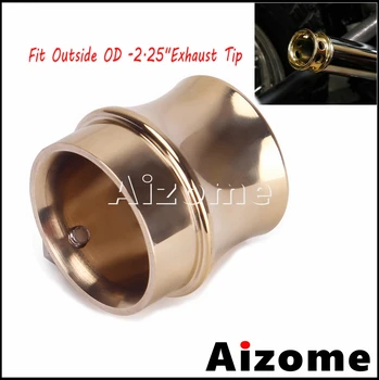

Brass Exhaust Pipe Muffler Tip Motorcycle 2-1/4" Exhaust Pipe For Harley Triumph Sportster Big Twin XS650 Custom Chopper Bobber