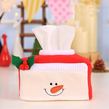 

New Merry Christmas Style Santa Claus Belt Felt Tissue Box Case Holder Home Decoration Creative Napkin Holder For Paper Towel