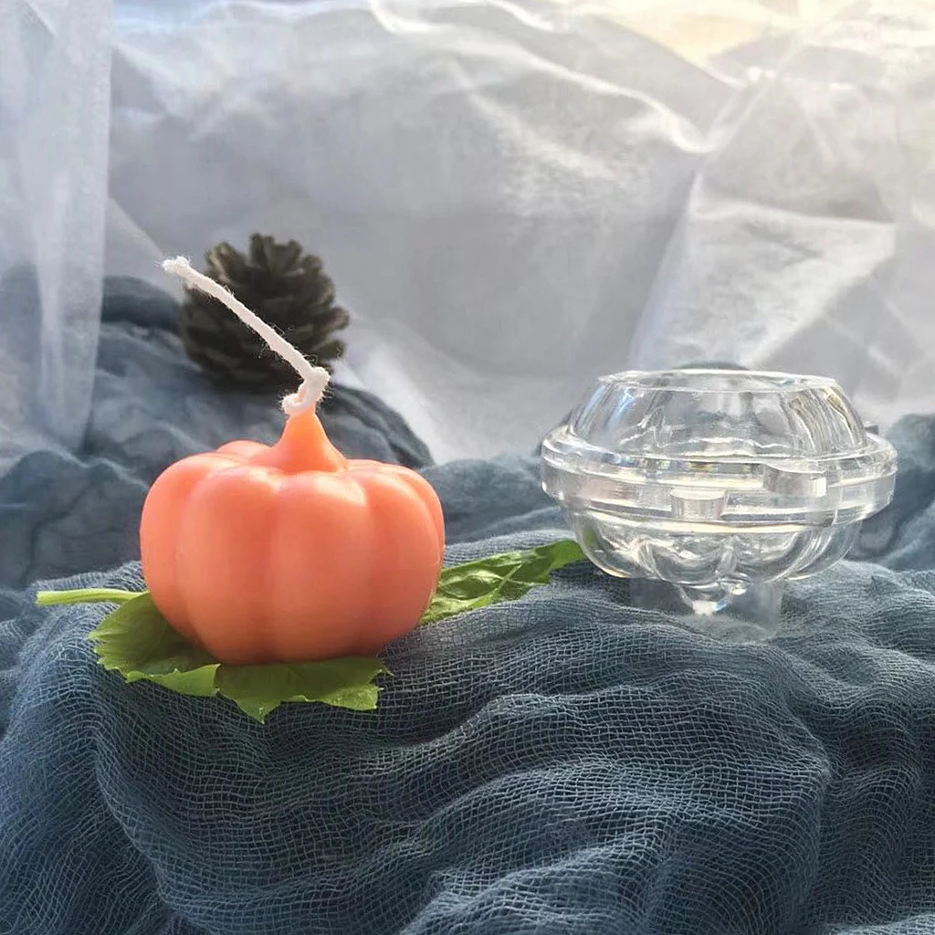 3D Pumpkin Shaped Candle Making Mould DIY Halloween Candle Craft Soap Mold Tool