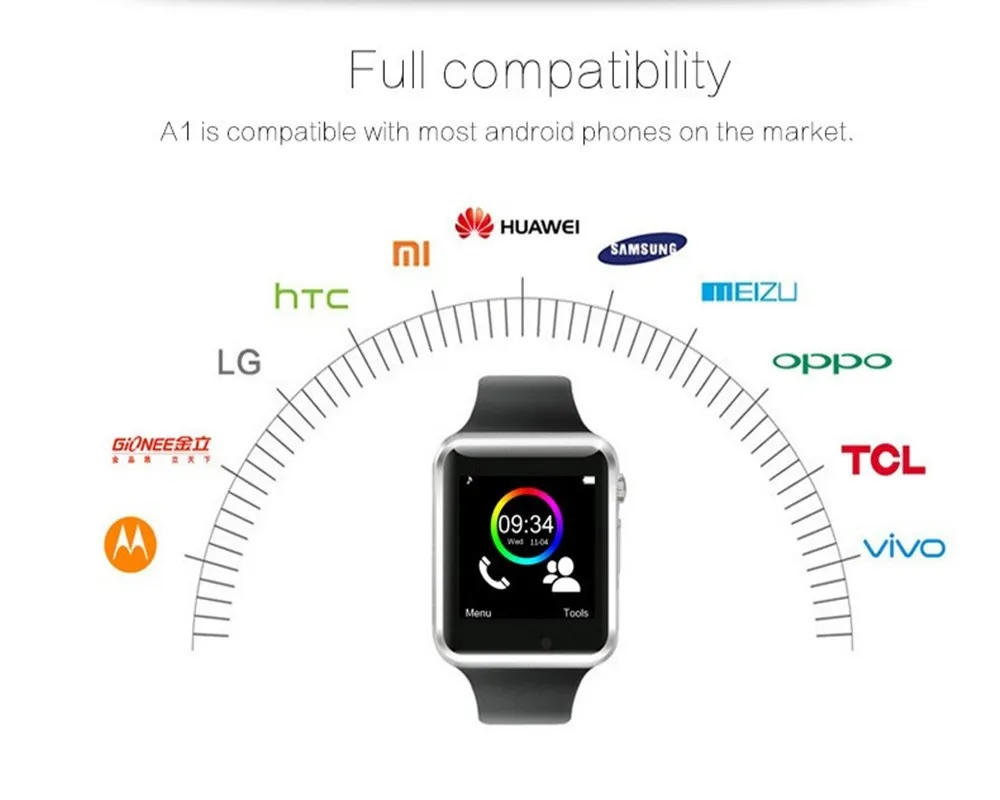 Топ продаж Bluetooth A1 Смарт часы спортивные трекер Мужские Женские умные часы IP67 водонепроницаемые A1 часы для Android IOS PK P68 IW8 IW9