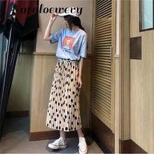 Размера плюс Летняя женская белая элегантная сатиновая юбка шорты в горошек плиссированная Длинная Юбка Saia корейский стиль Kawaii уличная одежда