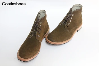 

Men Formal Shoes Breathable Hiking Calfskin Sole Customize Zapato Pointed Toe Ankle Solid Hombre Handmade Special Forces Leather