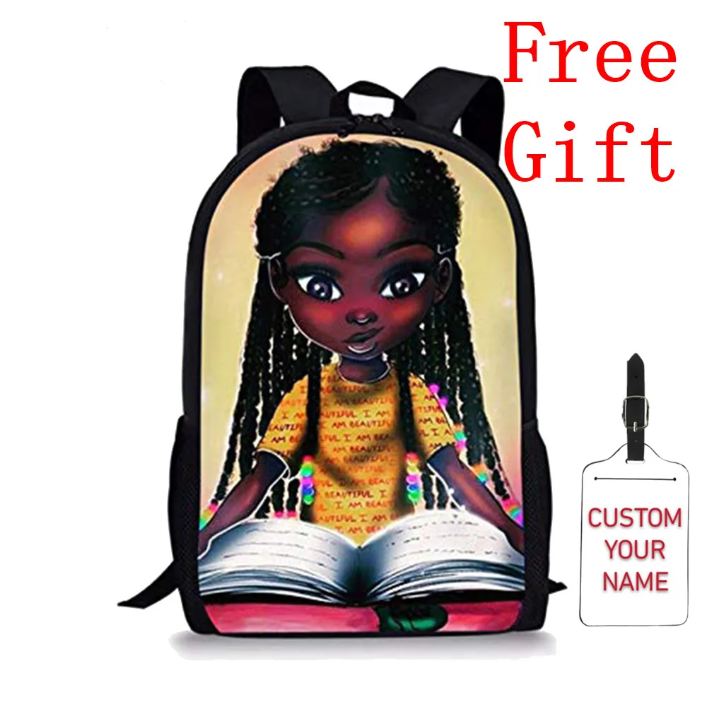 Черная африканская королева американская женская школьная сумка 17 дюймов