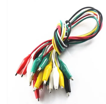 

1set 10pcs Double-ended Test Leads Alligator Crocodile Roach Clip Jumper Wire 5 Colors