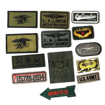 

2 PCS US Marine Corps Medal icon Embroidered Iron on Patches for Clothing DIY Stripes Clothes Patchwork Stickers Custom Badges