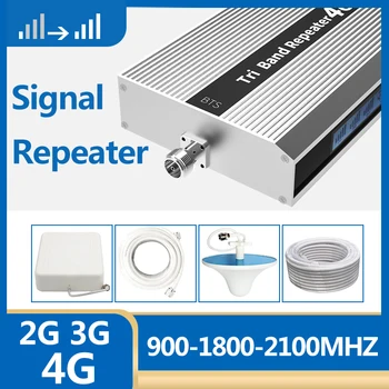 

900 LTE DCS 1800 WCDMA 2100mhz Triple band Cell Phone Signal Booster 2G 3G 4G 70dB Mobile Cellular Signal Repeater Amplifier