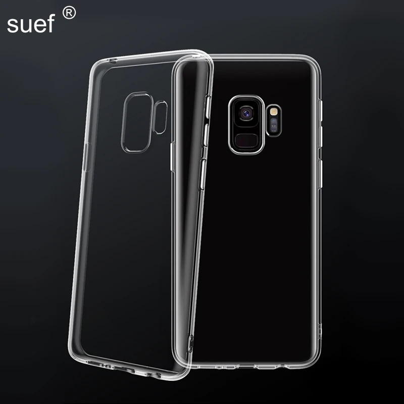 Прозрачный ТПУ чехол-бампер для телефона Samsung S20 Plus Ultra S7Edge S8 S9 S10 E Lite note 8 9 10