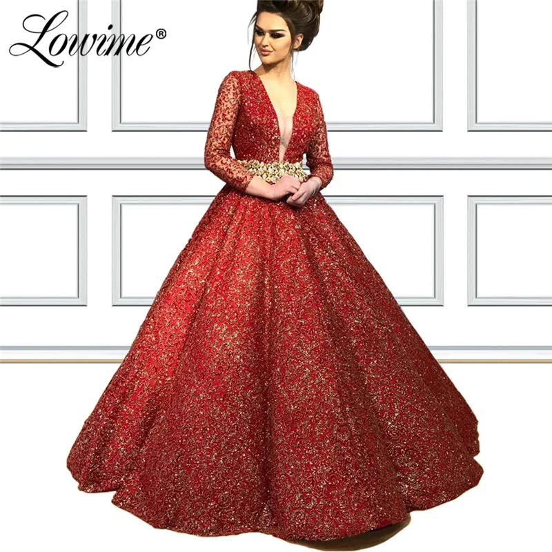 

Shiny Glitter V Neck Formal Evening Dresses For Wedding 2020 Latest Design Saudi Arabic Prom Party Dress Gowns Robe De Soiree