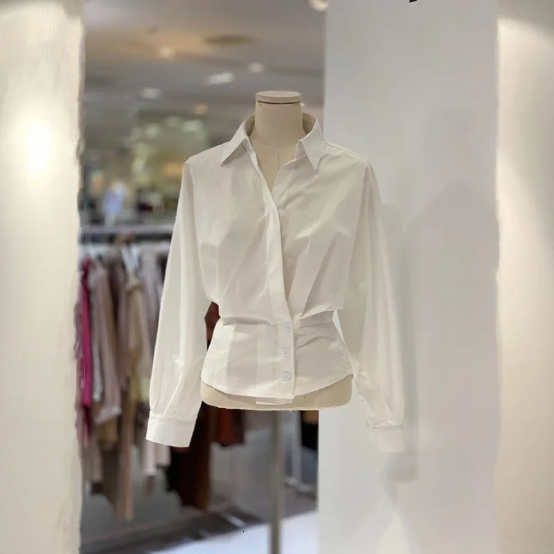 SuperAen, модная женская рубашка, весна, Новые однотонные женские блузки и топы, корейский стиль, женская одежда