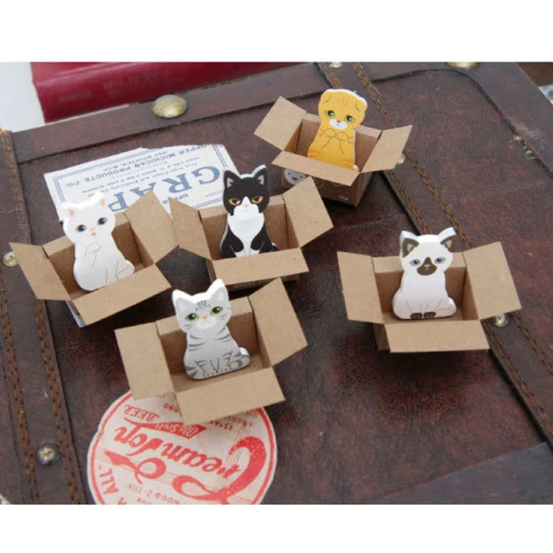 2notepads Office Stationery Sticky Notes Square Cartoon Animals Memo Pad Sticker Bookmark Self-Stick Marker Memo Sticker Paper