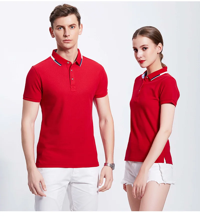 

Polo Shirt Men 2021 Summer Brand Cotton Short Sleeve Business Causal Sportswear Breathable Women Mens Polo Shirts Work Clothing