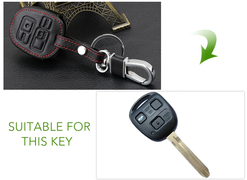 Кожаный чехол-брелок для автомобиля для TOYOTA CAMRY RAV4 Corolla PRADO YARIS Tarago для LEXUS