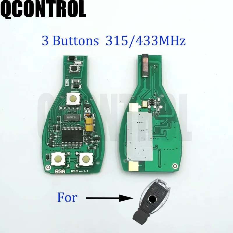 

QCONTROL Smart Key Circuit Board work for Mercedes Benz Supports NEC and BGA type Car Remote Controller Year 2000