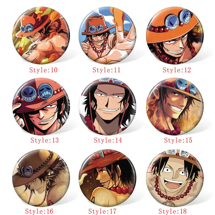 58 мм один кусок аниме значок косплея Мультяшные Броши коллекция булавок сумки