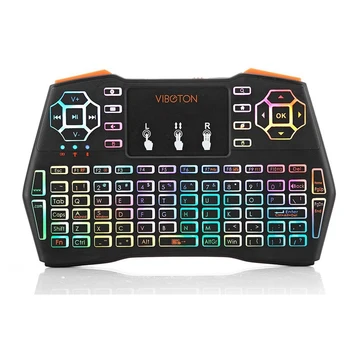 

New-Viboton I8 Plus Backlit Horse Race Lamp English Keyboard Mini Wireless Keyboard Air Mouse for Android TV Box Mini PC Laptop