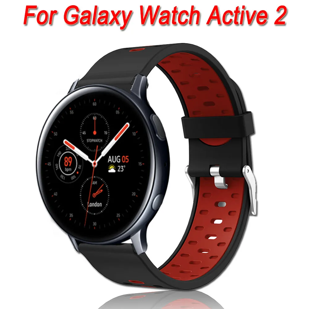 Силиконовый ремешок для Samsung galaxy watch Active 2 40 мм 44 сменный спортивный браслет часов