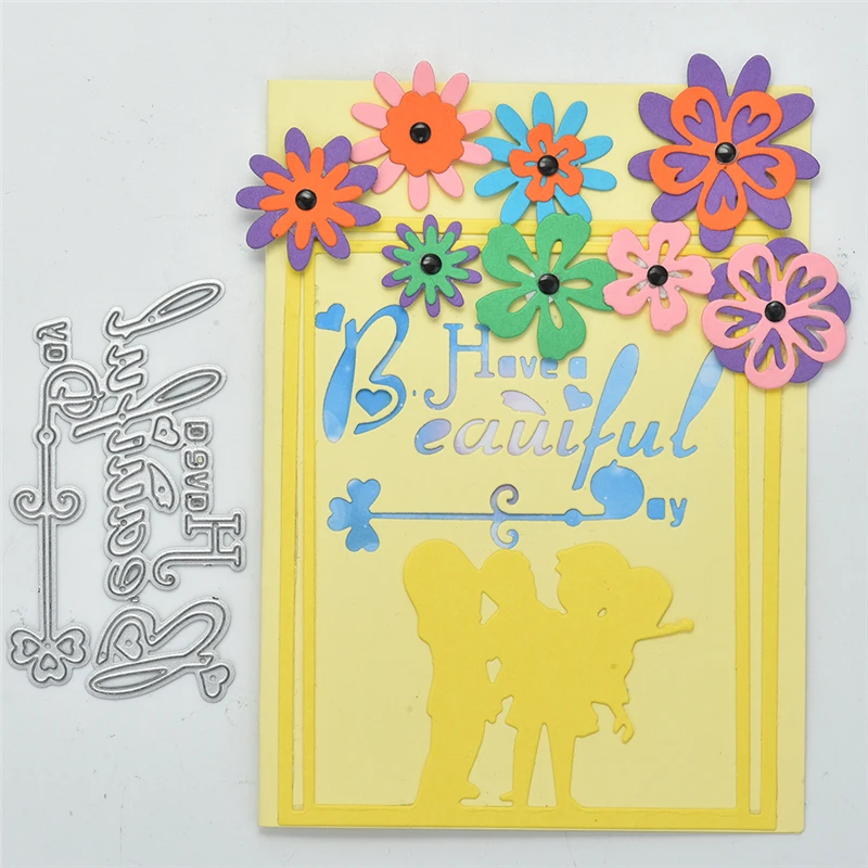

Naifumodo Beautiful Letter Dies Words Metal Cutting Dies New 2019 for Card Making Scrapbooking Embossing Cuts Stencil Craft Dies