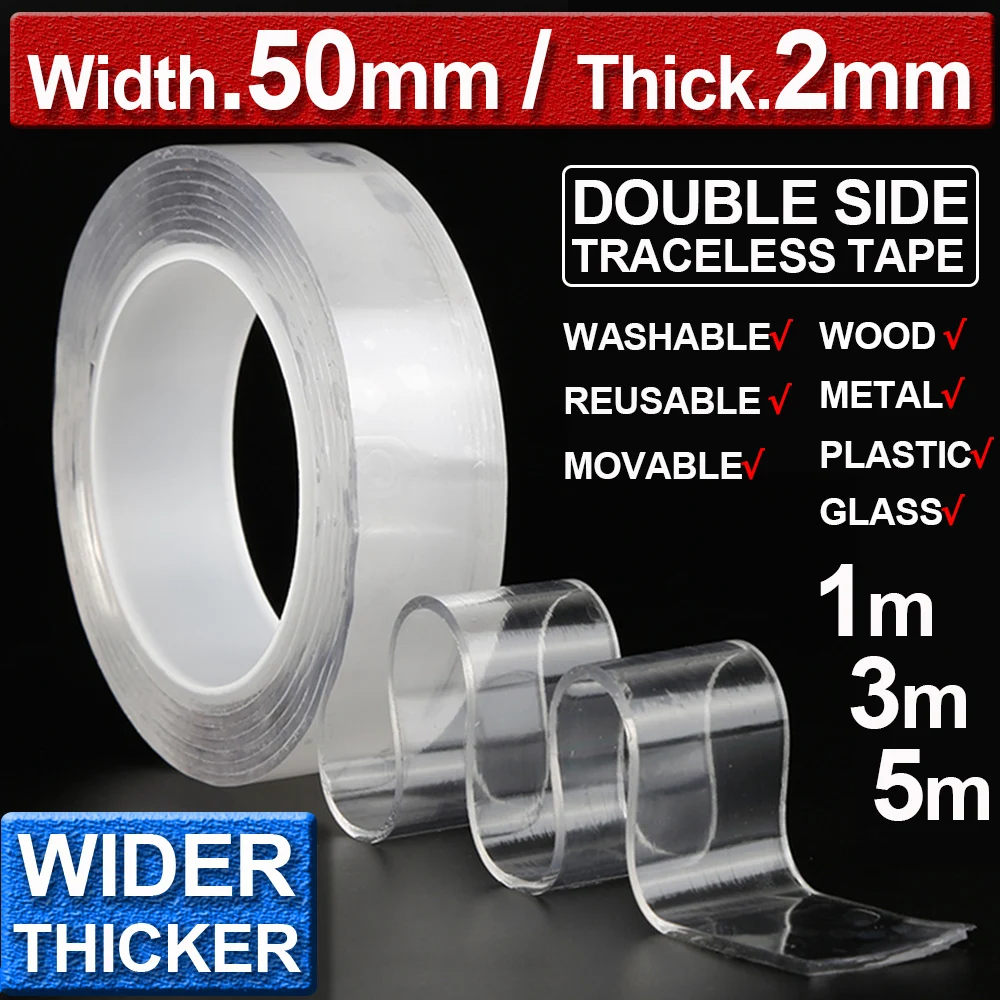 

Magic tape Double-sided Tape Adhesive Transparent Tape Kitchen Bathroom Toilet Slit Self-adhesive Pool Water Seal D40