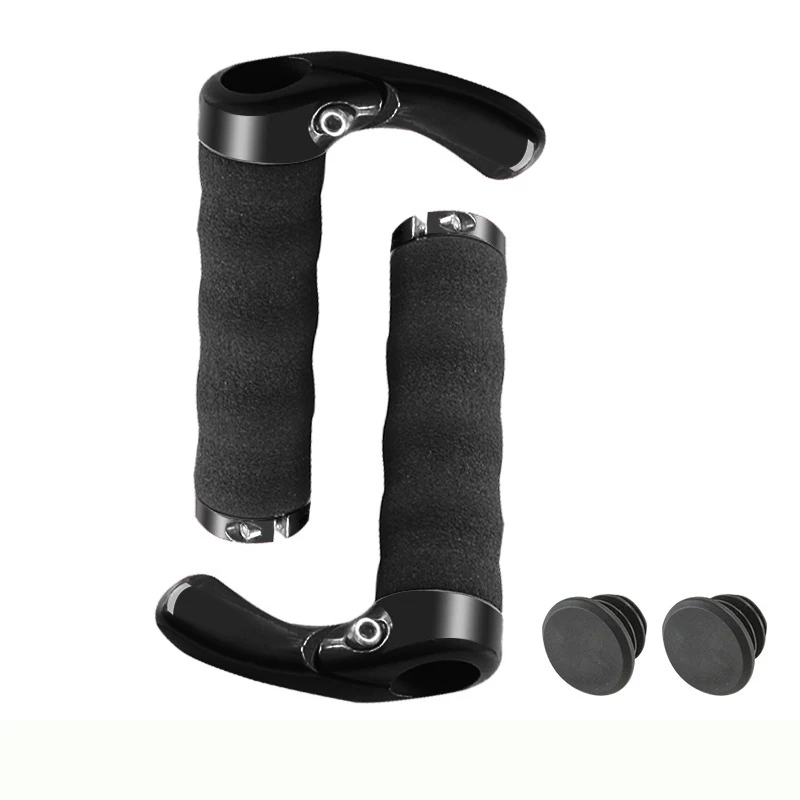 black 1 Пара BMX MTB руль для шоссейного велосипеда, мягкие губки для велосипедного руля, ручки для горного велосипеда, детали для велосипеда - Цвет: black