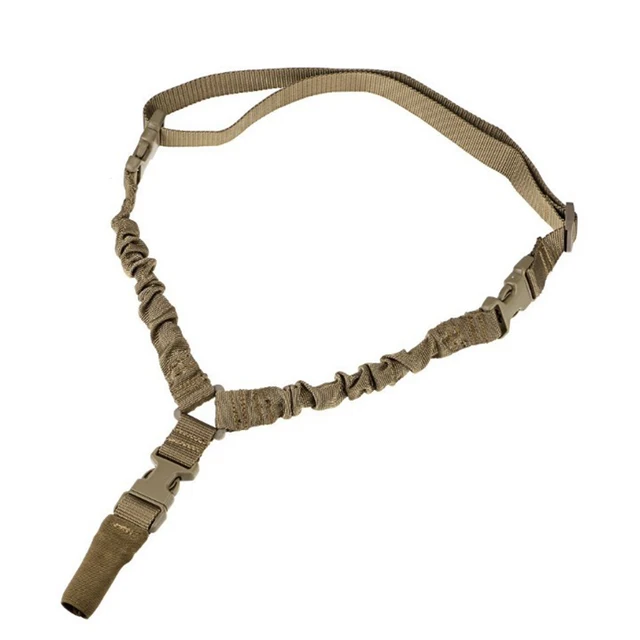 Adjustable Tactical Single Point Rifle Sling Shoulder Strap Nylon Airsoft Paintball Military Gun Strap Army Hunting Accessories Khaki