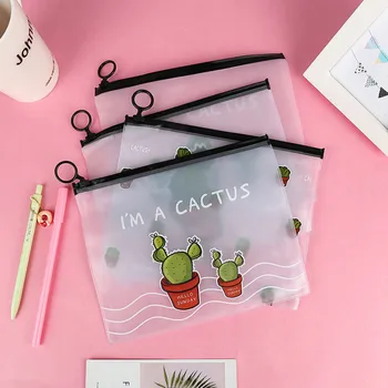 

PVC Clear Pencil Case Makeup Cosmetic Pouch Pocket Brush Holder File Bag