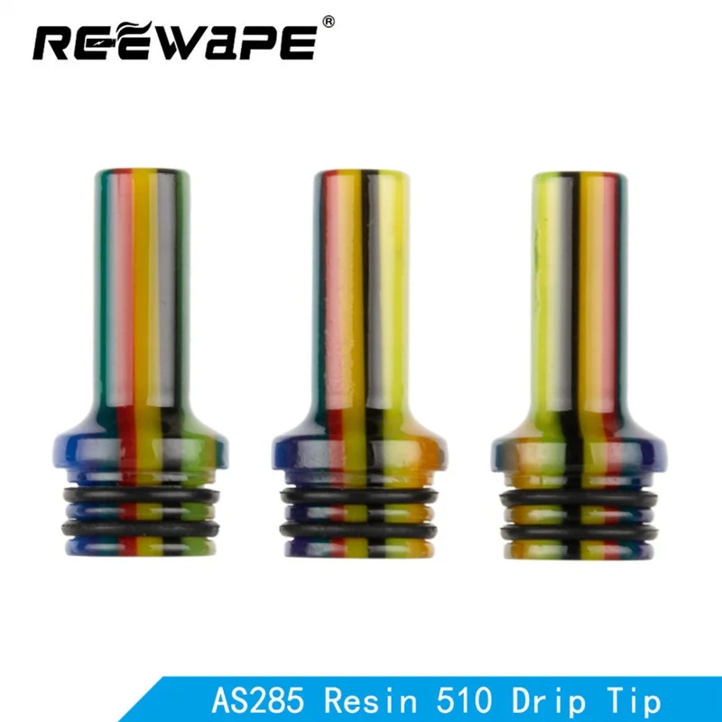 Reewape Смола 510 капельный наконечник для GTR rta vank vape аксессуар-Радуга