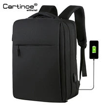 Cartinoe usb зарядка 17,3/15,6 дюймов Сумка для ноутбука Macbook Air/Pro Противоугонный рюкзак для ноутбука Мужская Дорожная сумка мужская сумка Mochila