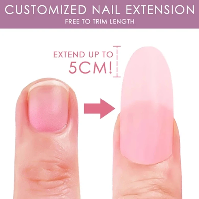 Nail Extension Fiberglass Set Strong Adhesion Fake Nail Extensions Home Salon Manicure Tool NShopping