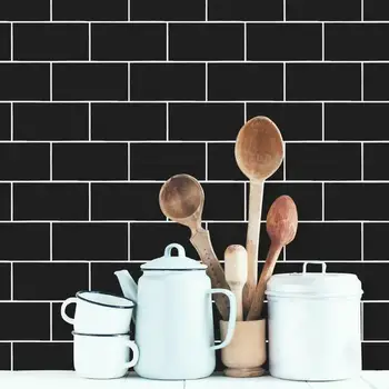 

Rolls and Sells 45*5000cm Bricks Brick Pattern Self-adhesive Wallpaper Black Self-adhesive Fun Wallpaper