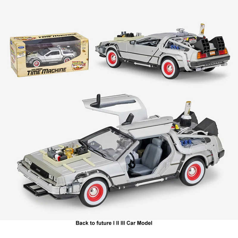 Литая модель автомобиля 1:24 из сплава Delorean Назад в будущее машина времени