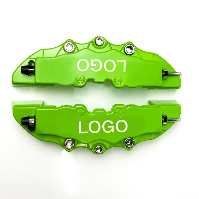 2Pcs S/M/L ABS Car 3D Disc Brake Caliper Covers Sticker For Toyota CROWN COROLLA COASTER LAND CRUISER PRADO REIZ  Accessories 2Pcs S Size Green