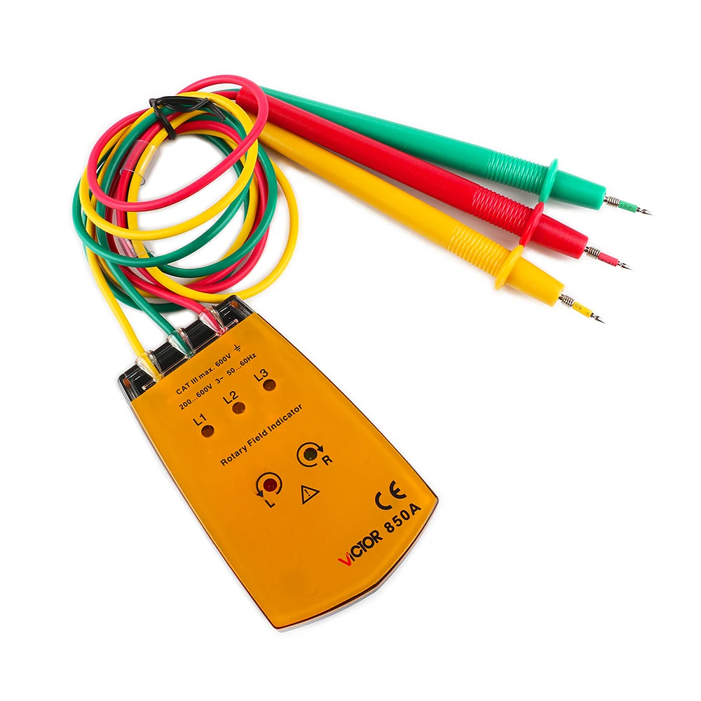 Mastech MS5900 120 V-400 V, VC850 200 V-480 V, VC850A 200 V-600 V AC трехфазный индикатор вращения