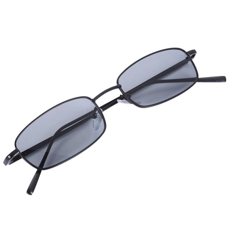 2 Piece Vintage Sunglasses Women Men Rectangle Glasses Small Retro Shades Sunglasses Women S8004 Gold Frame Orange& Black Frame