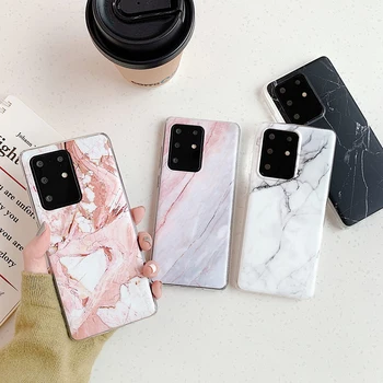 

SUYACS Classic Vintage Marble Phone Case For Samsung Galaxy S20 A51 A50 S10e S10 S9 S8 Plus Note 10 Soft IMD Phone Back Cover