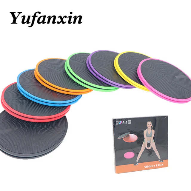 2PCS Sliding Slider Gliding Discs Fitness Disc Exercise Sliding Plate For Yoga Gym Abdominal Core Training