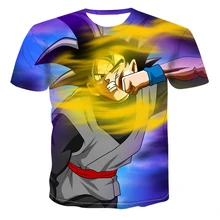 Camiseta con estampado 3D de personaje de Goku de Vegeta, camiseta de dibujos animados z de freezer, moda de verano, novedad de 2020