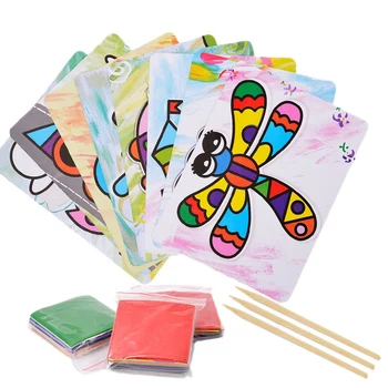 

Children Sticky Paper Painting 3D DIY Handmade Art Craft Sticky Painting Educational Stickers Toy Kids Gift