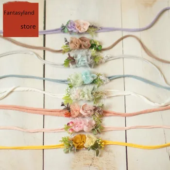 

New fashion girl flower headband cute flower headband baby newborn hairband photo accessories newborn photography props