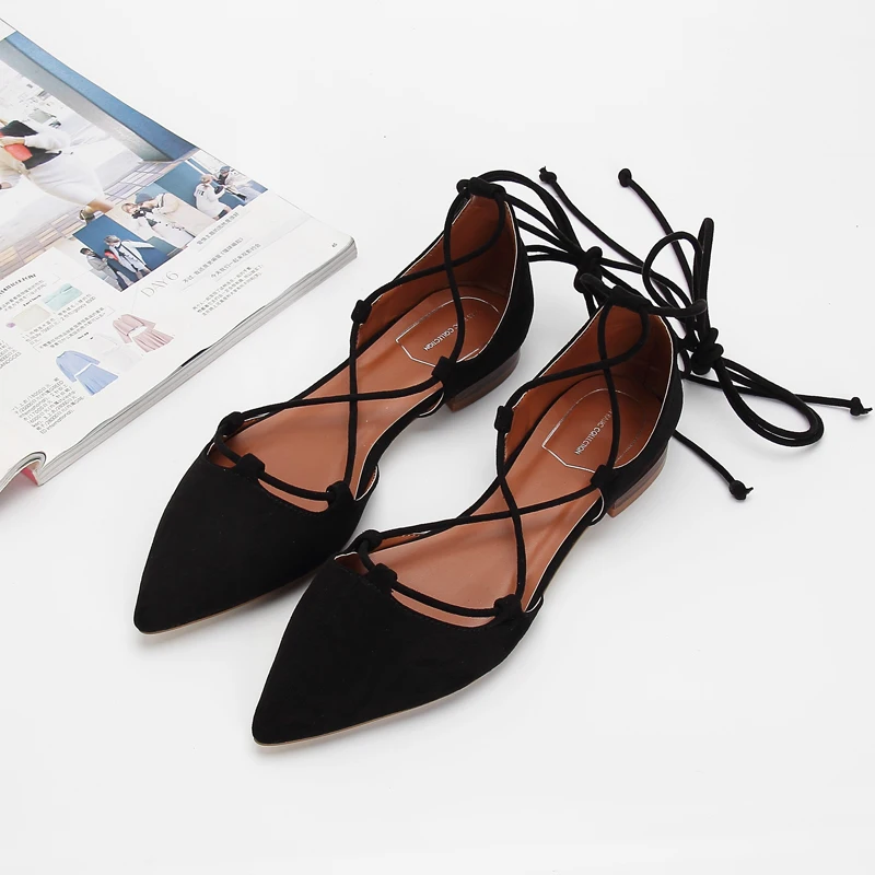 cyuu 　CLANE OBLIQUE TOE FLAT SHOES CADIE | Microstud Rosette Slingback Flats – LINEA Paolo Shoes