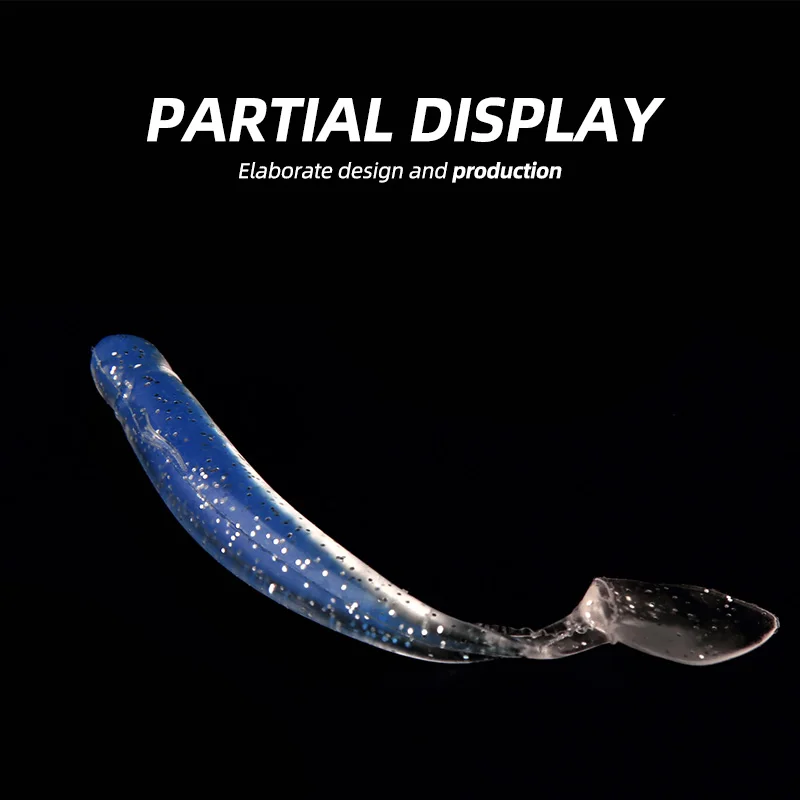 ARDEA soft fishing lure 85mm 2.5g soft T tail Worm Silicone isca Pesca Plastic wobbler fishing lure