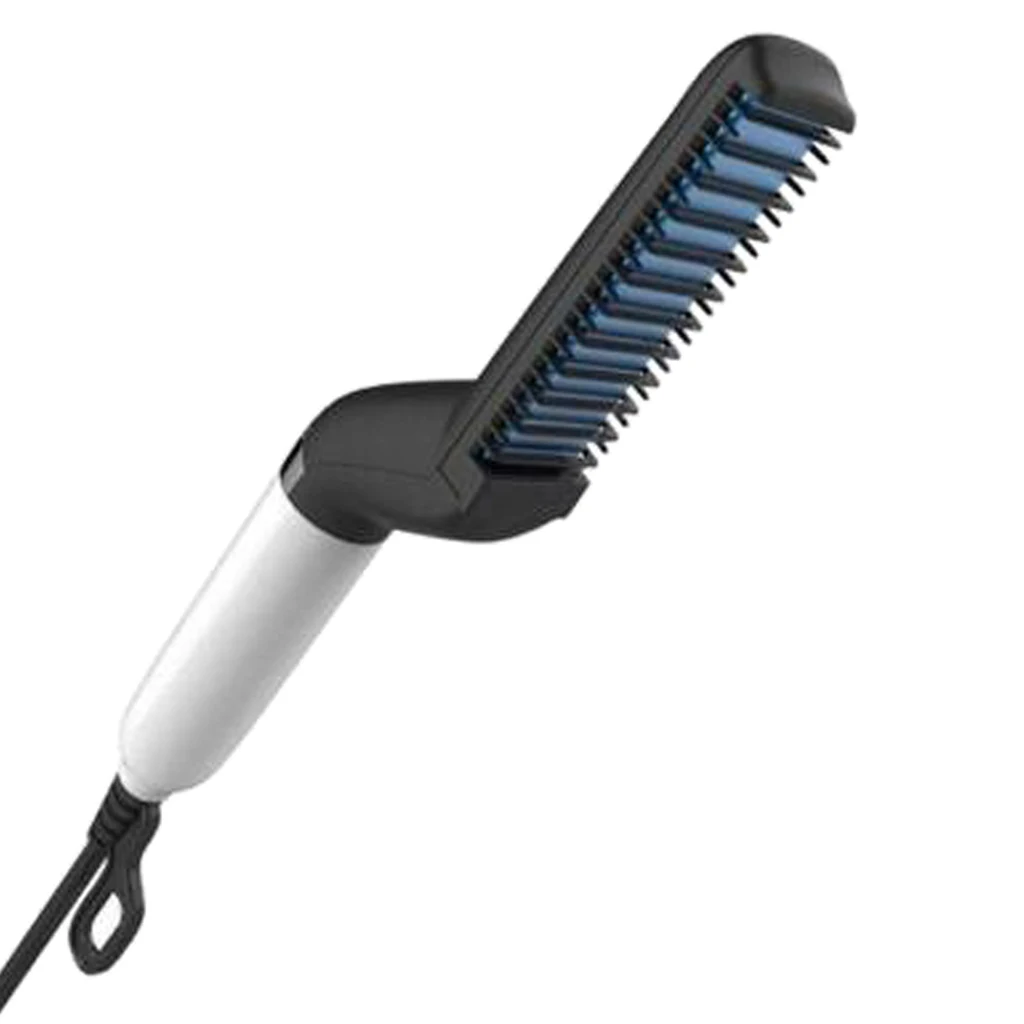 Men Hair Curler Comb Curling Quick Electric Heating Hair Brush EU Plug flatten side hair straighten 5