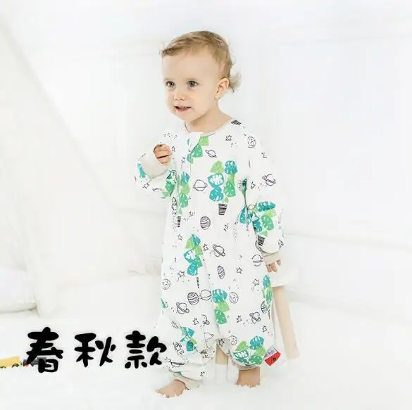 BMT052J-Thin New baby Sleepsack Gown Onesies Infant clothing Newborn kids Sleeping Bag Cotton Thicken Split leg Swaddling Printing - Цвет: BMT052J-Thin